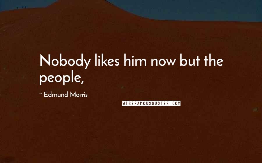 Edmund Morris Quotes: Nobody likes him now but the people,