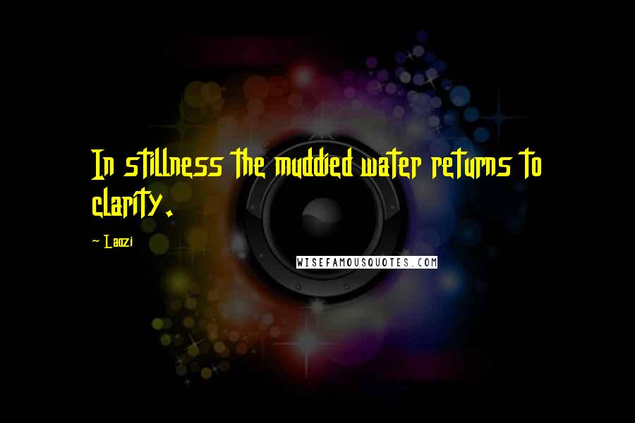 Laozi Quotes: In stillness the muddied water returns to clarity.