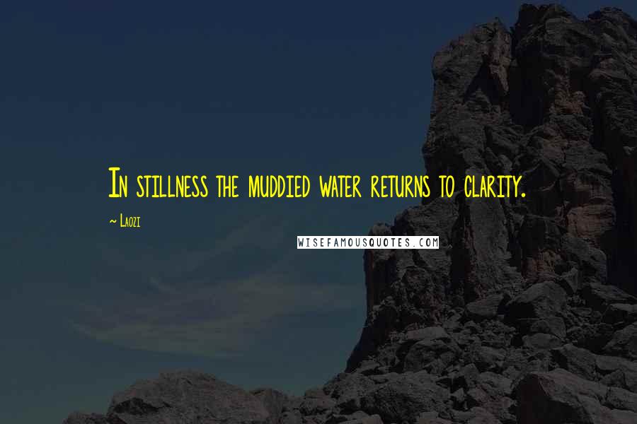 Laozi Quotes: In stillness the muddied water returns to clarity.