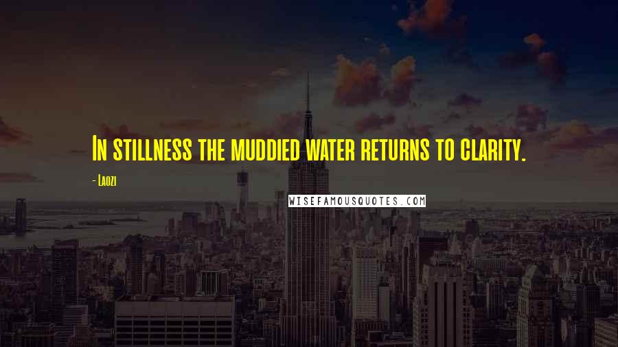 Laozi Quotes: In stillness the muddied water returns to clarity.