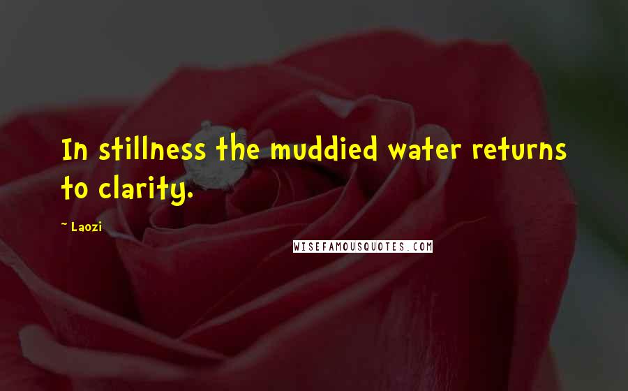 Laozi Quotes: In stillness the muddied water returns to clarity.