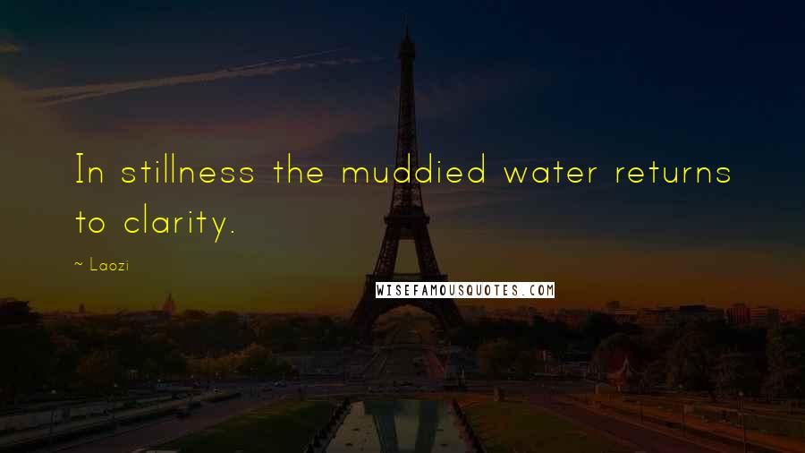 Laozi Quotes: In stillness the muddied water returns to clarity.