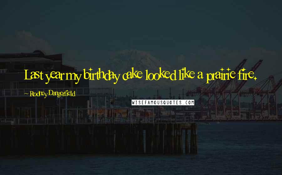 Rodney Dangerfield Quotes: Last year my birthday cake looked like a prairie fire.