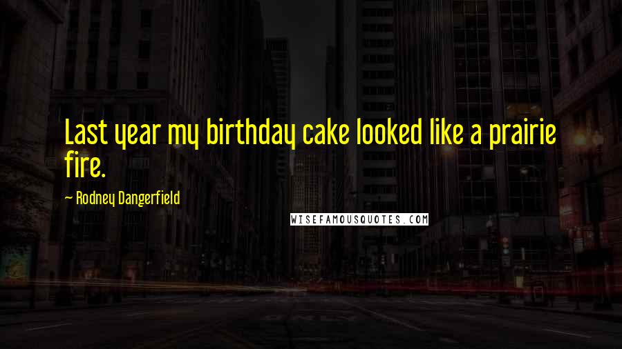 Rodney Dangerfield Quotes: Last year my birthday cake looked like a prairie fire.