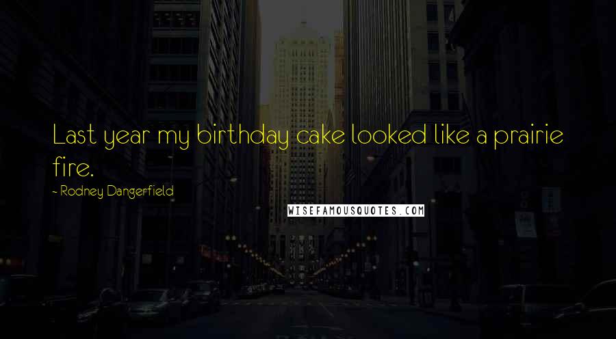 Rodney Dangerfield Quotes: Last year my birthday cake looked like a prairie fire.