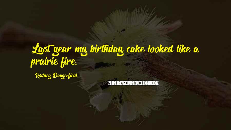 Rodney Dangerfield Quotes: Last year my birthday cake looked like a prairie fire.