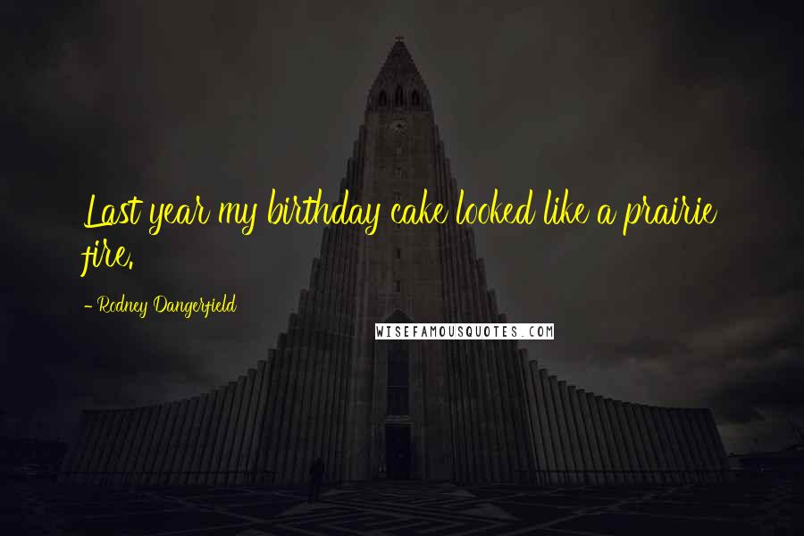 Rodney Dangerfield Quotes: Last year my birthday cake looked like a prairie fire.