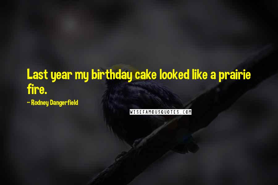 Rodney Dangerfield Quotes: Last year my birthday cake looked like a prairie fire.