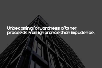 Forwardness Quotes