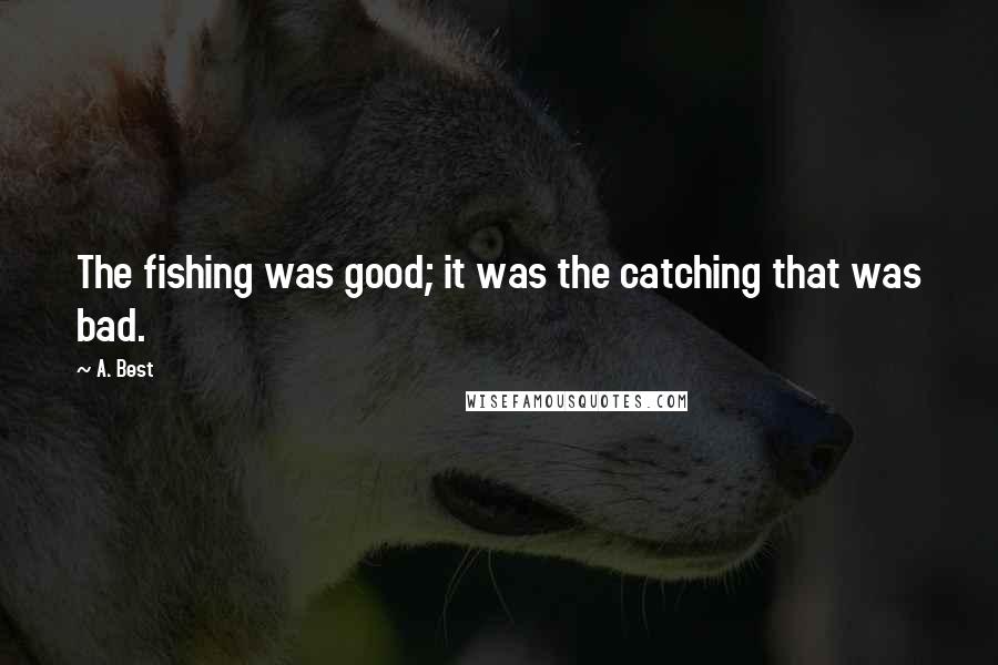 A. Best Quotes: The fishing was good; it was the catching that was bad.