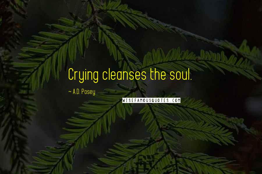 A.D. Posey Quotes: Crying cleanses the soul.