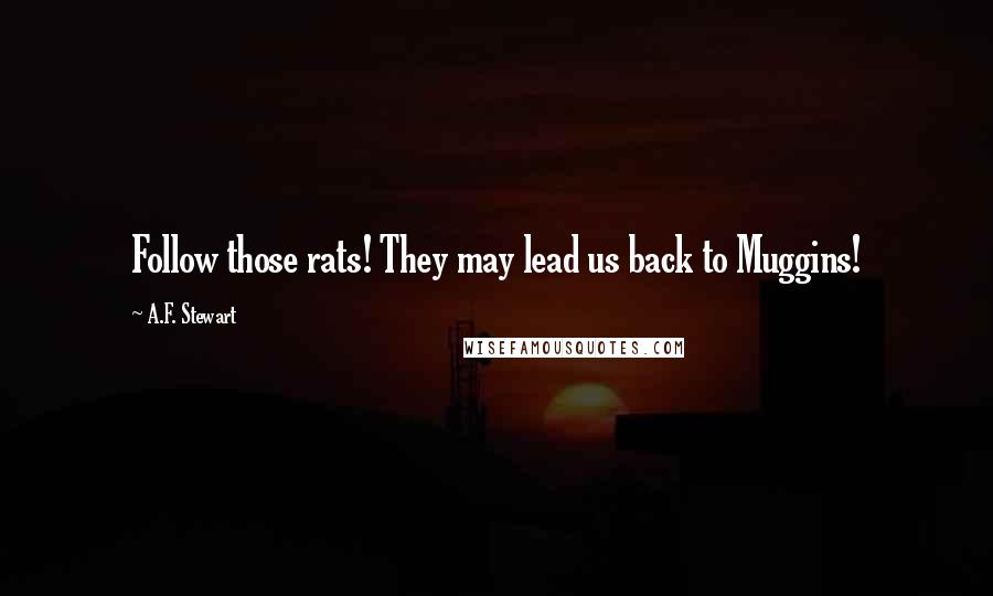 A.F. Stewart Quotes: Follow those rats! They may lead us back to Muggins!