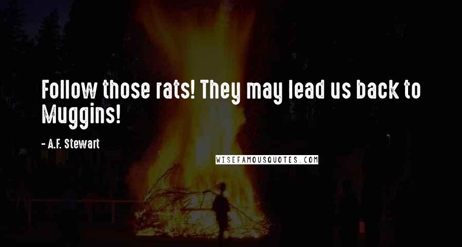 A.F. Stewart Quotes: Follow those rats! They may lead us back to Muggins!