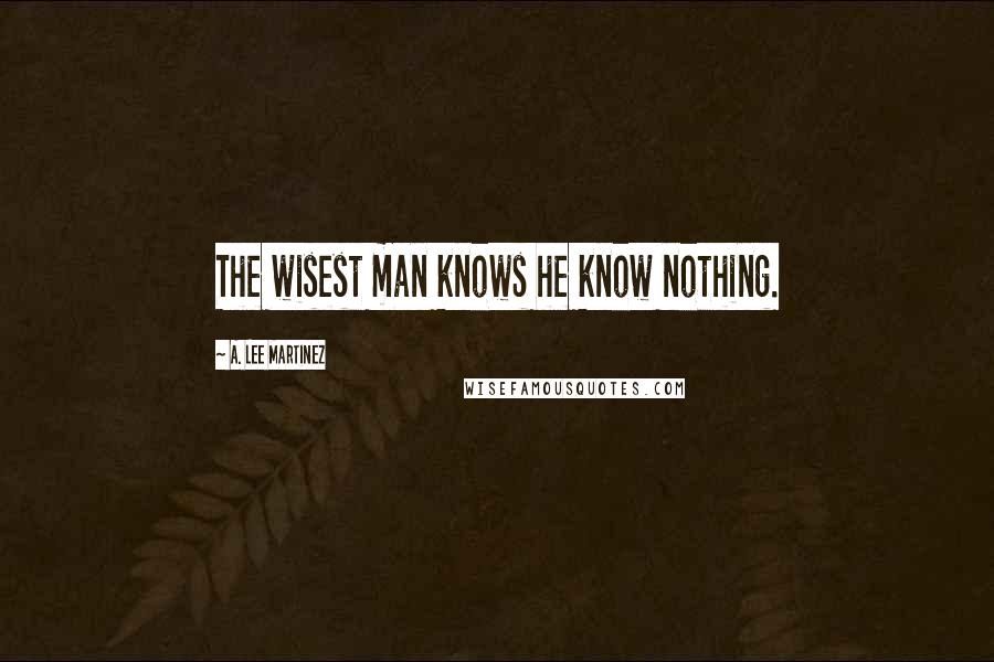 A. Lee Martinez Quotes: The wisest man knows he know nothing.