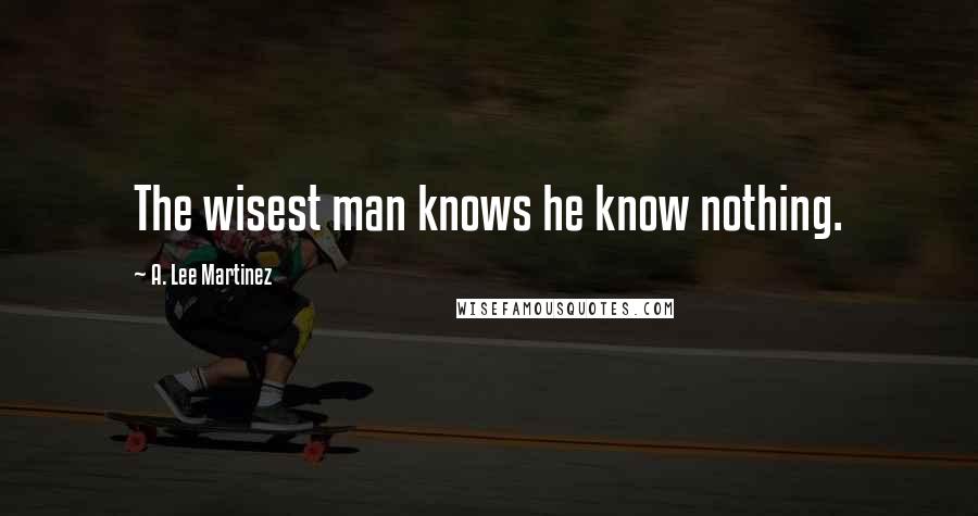 A. Lee Martinez Quotes: The wisest man knows he know nothing.