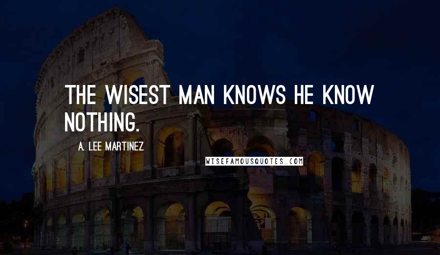 A. Lee Martinez Quotes: The wisest man knows he know nothing.