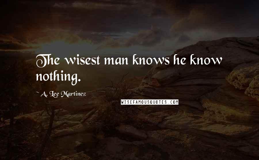 A. Lee Martinez Quotes: The wisest man knows he know nothing.