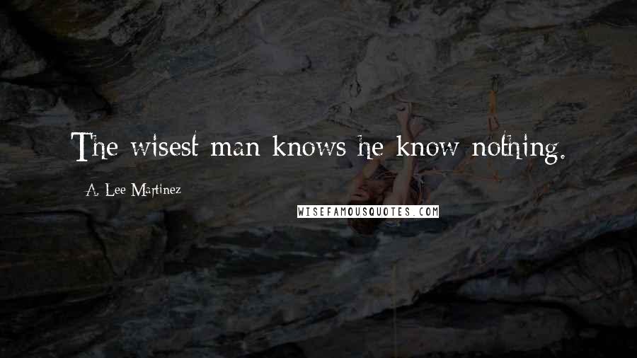 A. Lee Martinez Quotes: The wisest man knows he know nothing.