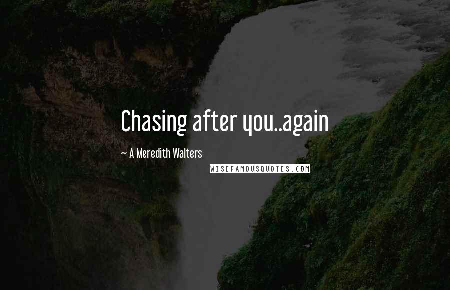 A Meredith Walters Quotes: Chasing after you..again