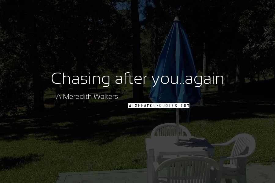 A Meredith Walters Quotes: Chasing after you..again