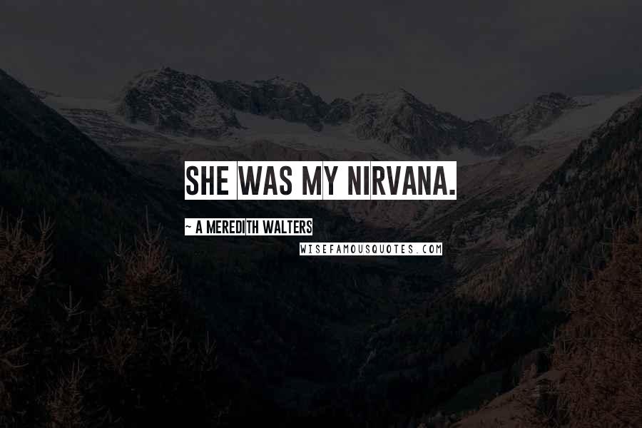 A Meredith Walters Quotes: She was my nirvana.