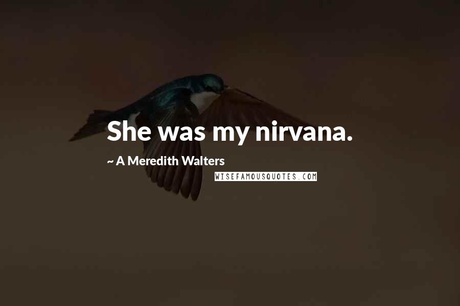 A Meredith Walters Quotes: She was my nirvana.