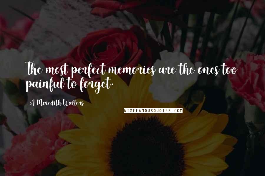 A Meredith Walters Quotes: The most perfect memories are the ones too painful to forget.