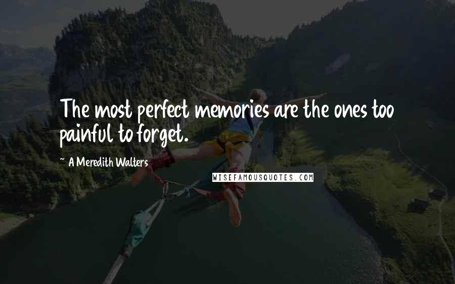 A Meredith Walters Quotes: The most perfect memories are the ones too painful to forget.