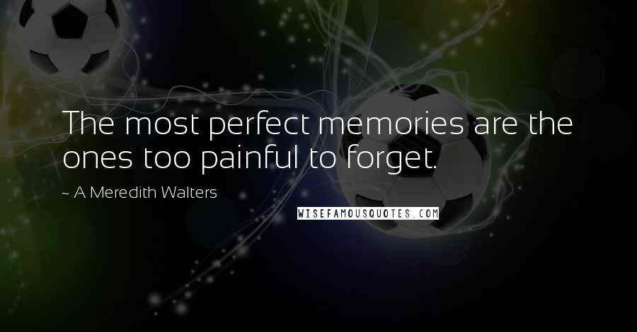 A Meredith Walters Quotes: The most perfect memories are the ones too painful to forget.