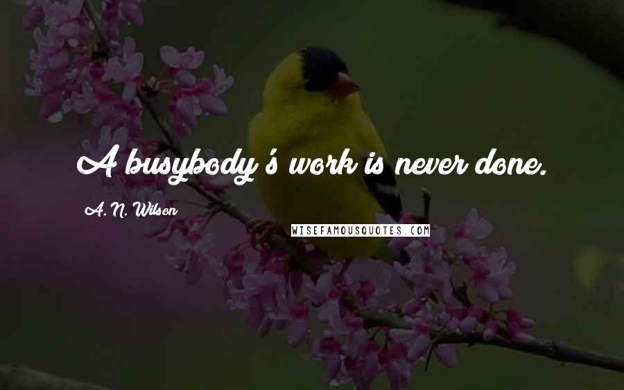 A. N. Wilson Quotes: A busybody's work is never done.