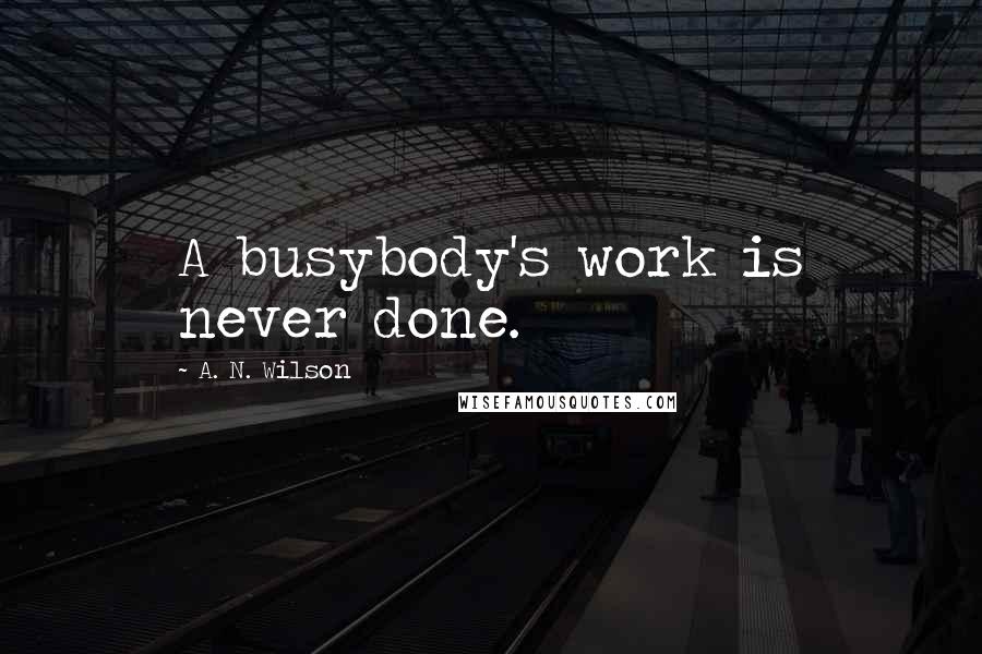 A. N. Wilson Quotes: A busybody's work is never done.