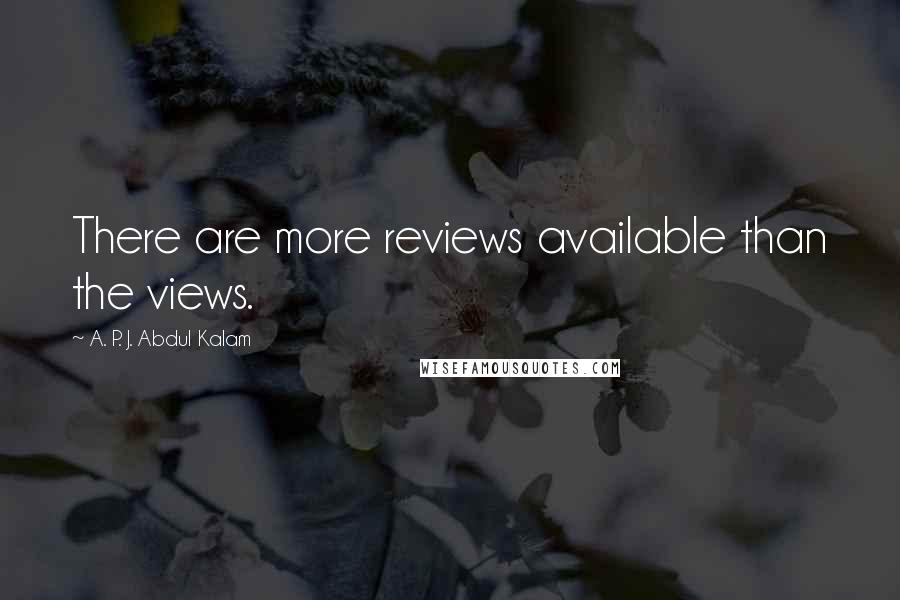 A. P. J. Abdul Kalam Quotes: There are more reviews available than the views.