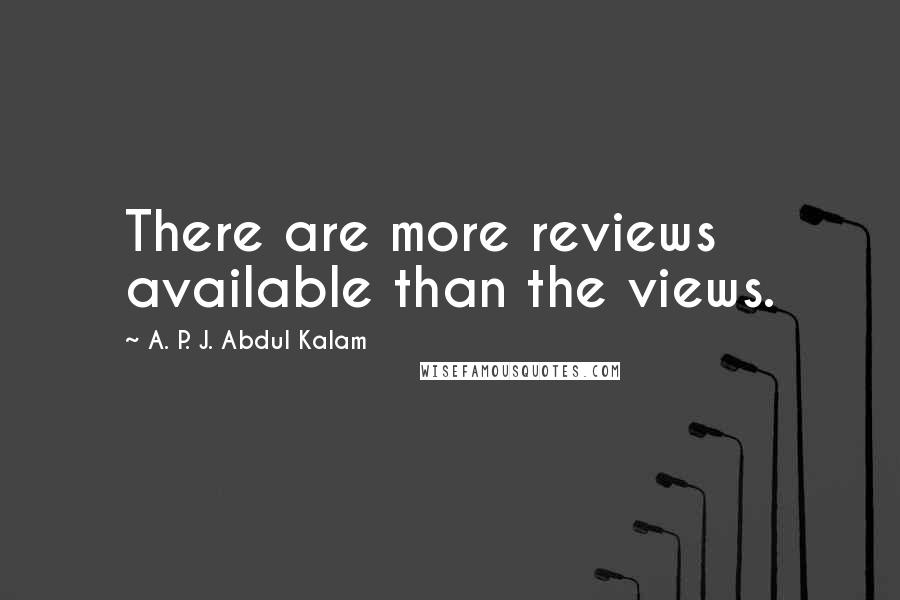 A. P. J. Abdul Kalam Quotes: There are more reviews available than the views.