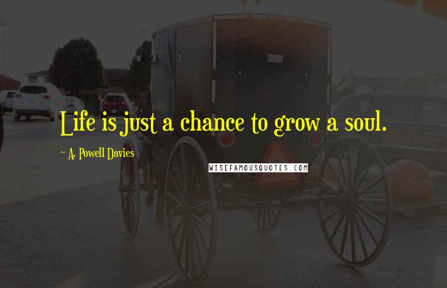 A. Powell Davies Quotes: Life is just a chance to grow a soul.