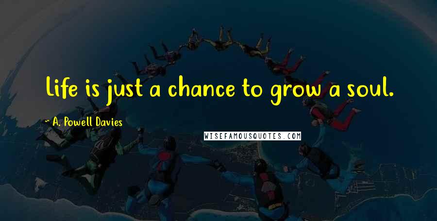 A. Powell Davies Quotes: Life is just a chance to grow a soul.