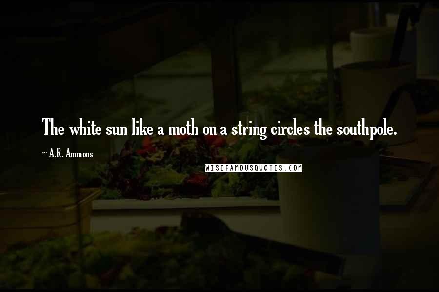 A.R. Ammons Quotes: The white sun like a moth on a string circles the southpole.