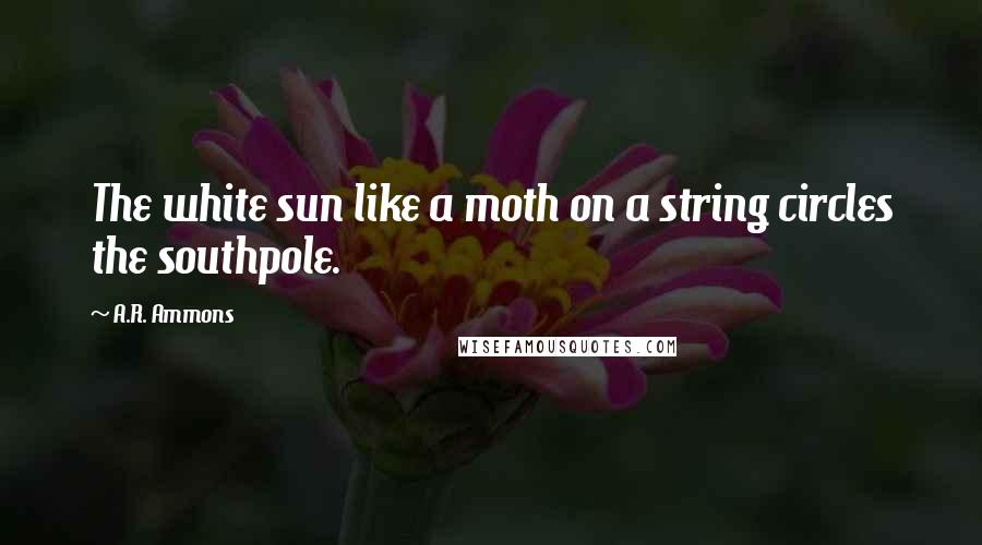 A.R. Ammons Quotes: The white sun like a moth on a string circles the southpole.