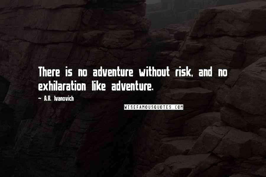 A.R. Ivanovich Quotes: There is no adventure without risk, and no exhilaration like adventure.