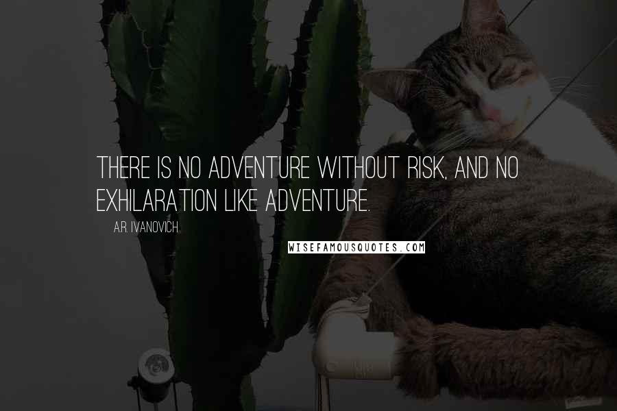 A.R. Ivanovich Quotes: There is no adventure without risk, and no exhilaration like adventure.