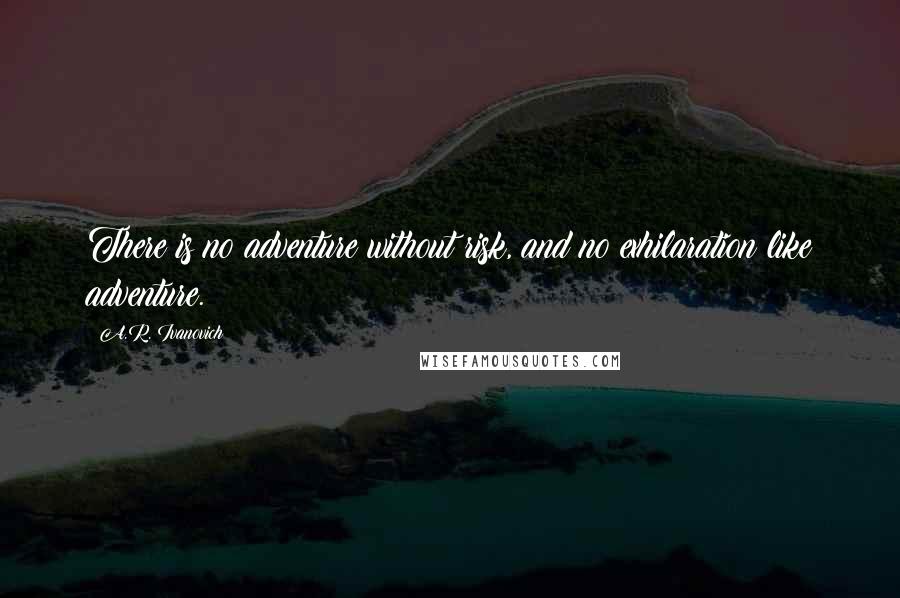 A.R. Ivanovich Quotes: There is no adventure without risk, and no exhilaration like adventure.