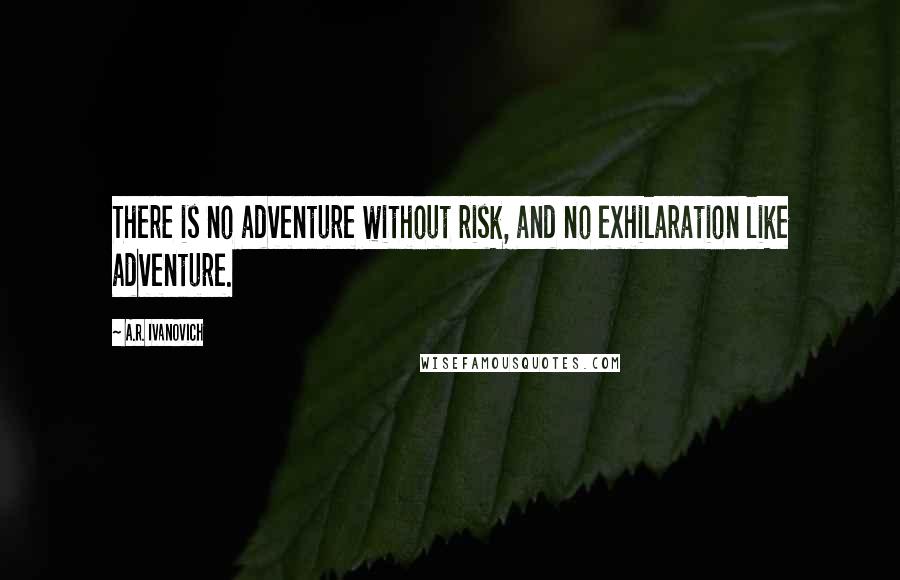 A.R. Ivanovich Quotes: There is no adventure without risk, and no exhilaration like adventure.