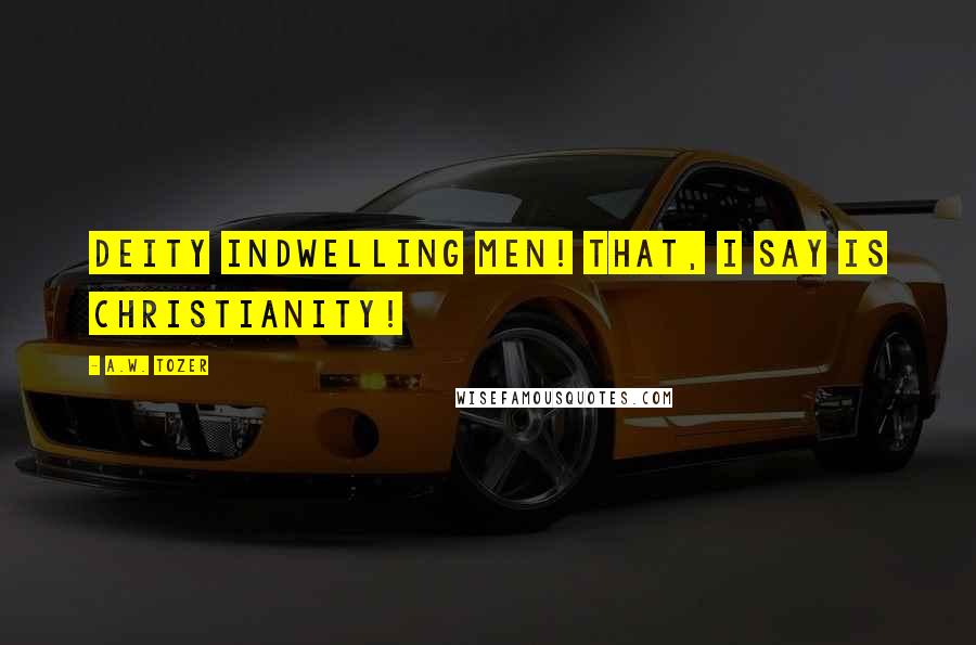 A.W. Tozer Quotes: Deity indwelling men! That, I say is Christianity!