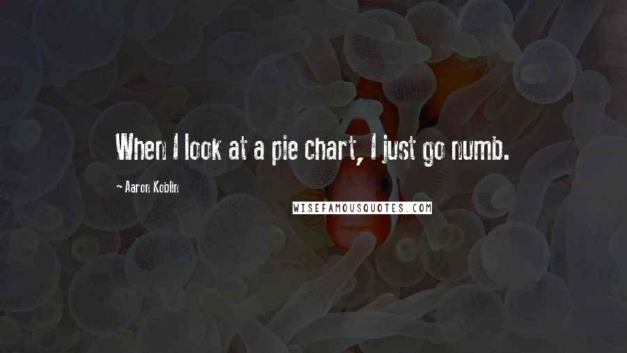 Aaron Koblin Quotes: When I look at a pie chart, I just go numb.