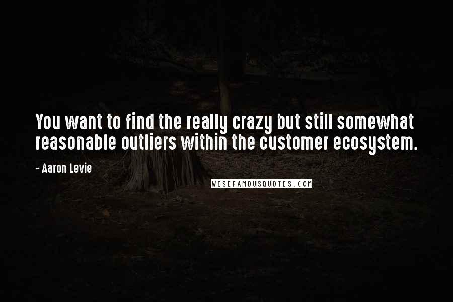 Aaron Levie Quotes: You want to find the really crazy but still somewhat reasonable outliers within the customer ecosystem.