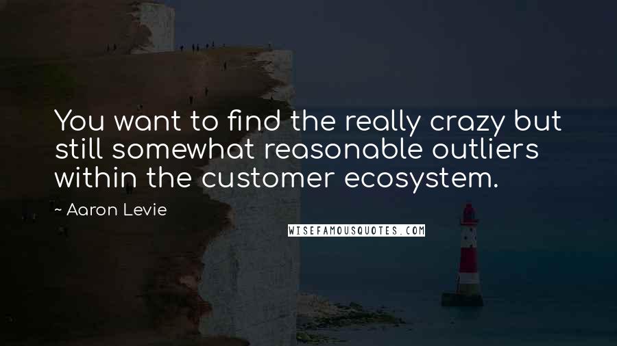 Aaron Levie Quotes: You want to find the really crazy but still somewhat reasonable outliers within the customer ecosystem.