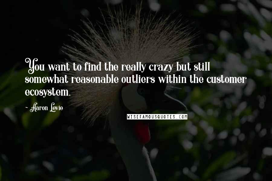 Aaron Levie Quotes: You want to find the really crazy but still somewhat reasonable outliers within the customer ecosystem.