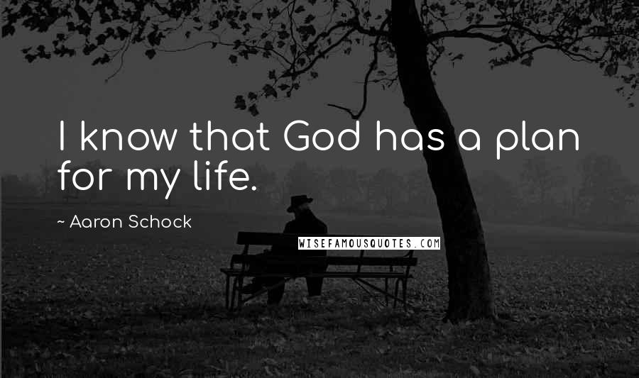 Aaron Schock Quotes: I know that God has a plan for my life.