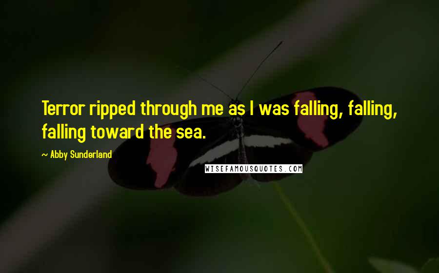 Abby Sunderland Quotes: Terror ripped through me as I was falling, falling, falling toward the sea.