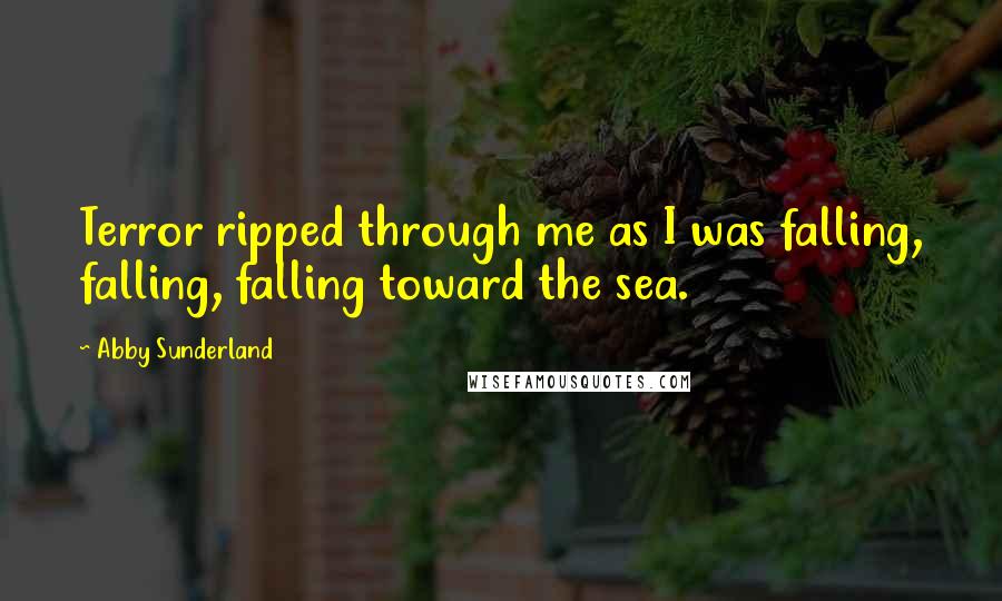 Abby Sunderland Quotes: Terror ripped through me as I was falling, falling, falling toward the sea.