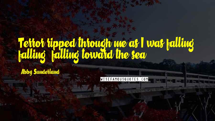 Abby Sunderland Quotes: Terror ripped through me as I was falling, falling, falling toward the sea.